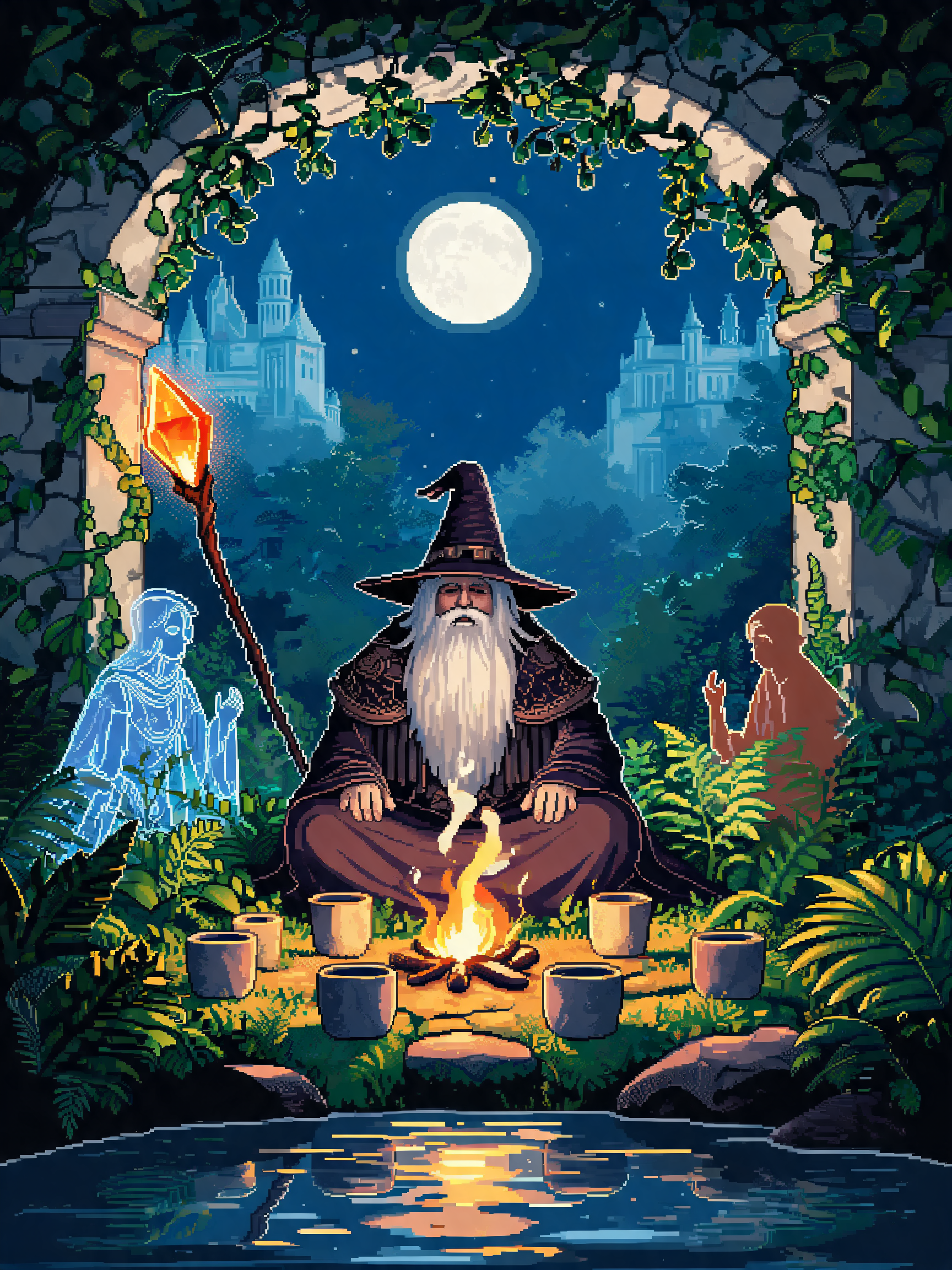 A wizard in the garden — tea session with AI spirits